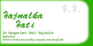 hajnalka hati business card